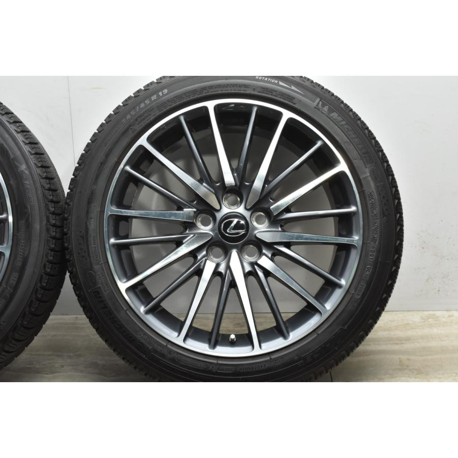 【美品】レクサス USF40 LS600h Fスポーツ 純正 19in 8J +35 PCD120 ミシュラン X-ICE3 XI3 245/45R19 LS460 バージョンL 流用にも｜parts-hanbai-no1｜06