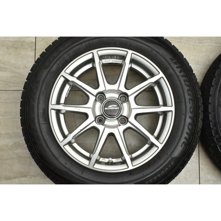 【アクア ヴィッツなどに】シュナイダー 14in 5.5J +38 PCD100 ブリヂストン ブリザック VRX2 165/70R14 マーチ スイフト ブーン 即納可能｜parts-hanbai-no1｜03