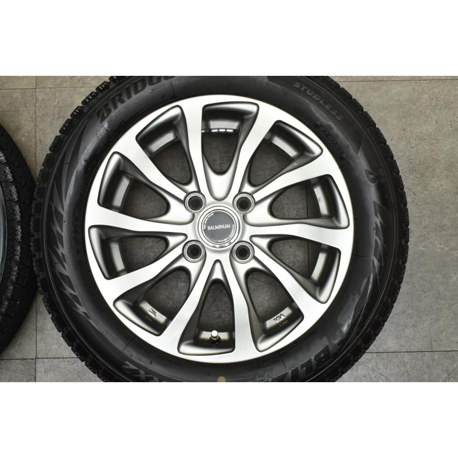 【バリ溝 美品】バルミナ 14in 4.5J +45 PCD100 ブリヂストン ブリザック VRX2 155/65R14 ピクシス N-BOX デイズ サクラ ワゴンR タント｜parts-hanbai-no1｜04