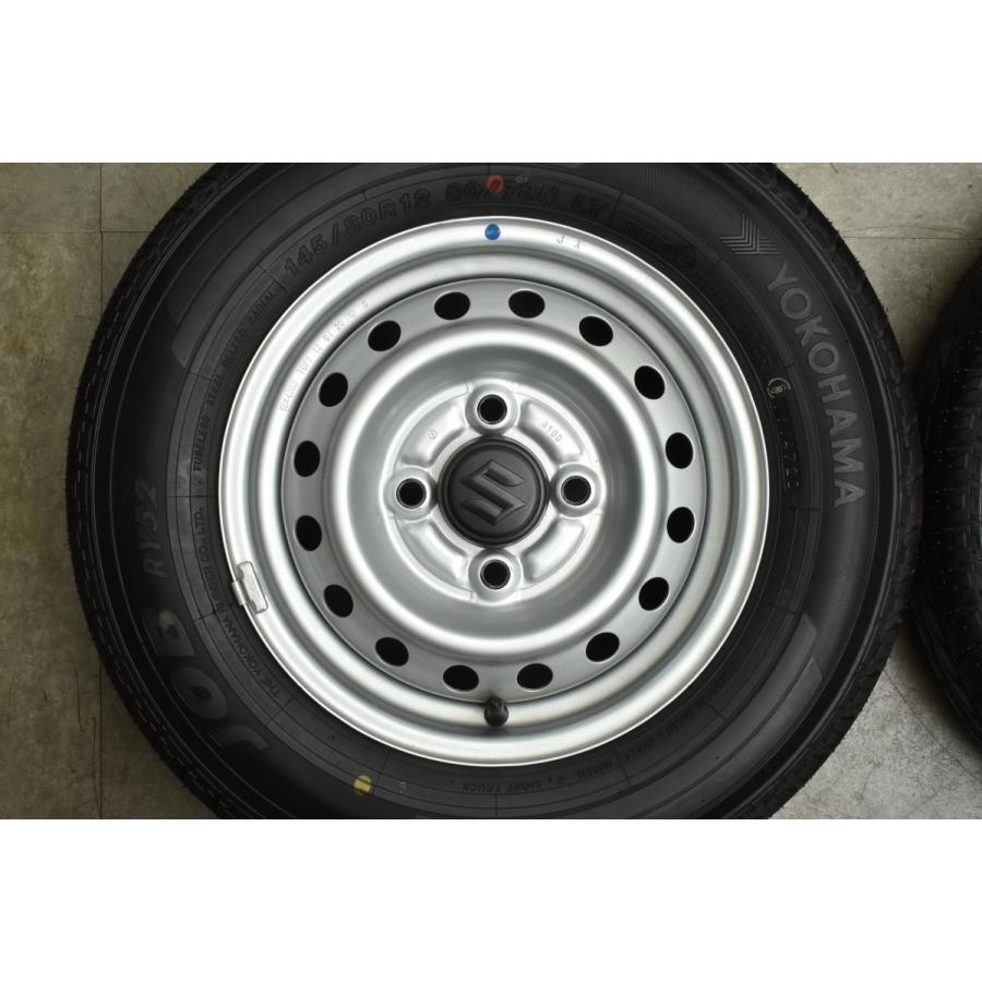 【新車外し品】スズキ エブリィ 純正 12in 4.00B +40 PCD100 ヨコハマ JOB RY52 145/80R12 LT キャリィ 流用 交換用 バリ溝 美品 即納可能｜parts-hanbai-no1｜03