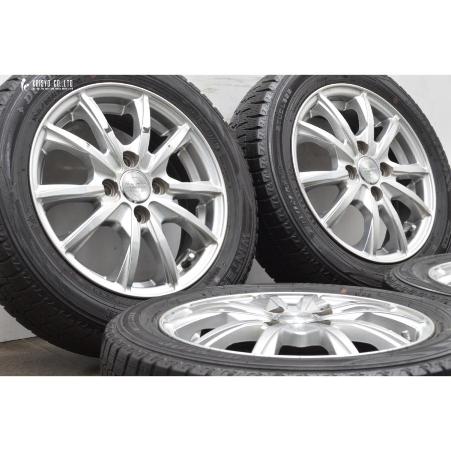 【 美品 / 発送不可】ダンロップ ホイール 14インチ6Ｊ４本セット DUNLOP 【軽自動車用】ZACK 14in 4.5J +45 PCD100 ダンロップ