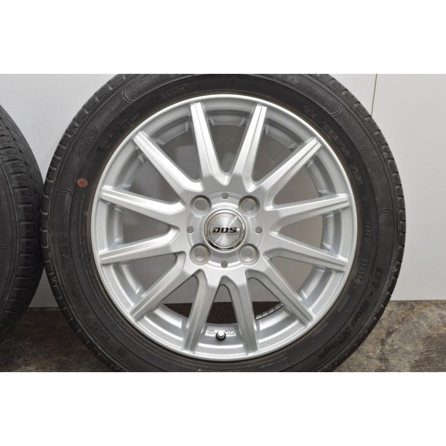 【程度良好品】DOS 14in 4.5J +45 PCD100 グッドイヤー GTエコステージ 155/65R14 N-BOX サクラ アルト ワゴンR タント ミラ ムーヴ｜parts-hanbai-no1｜06