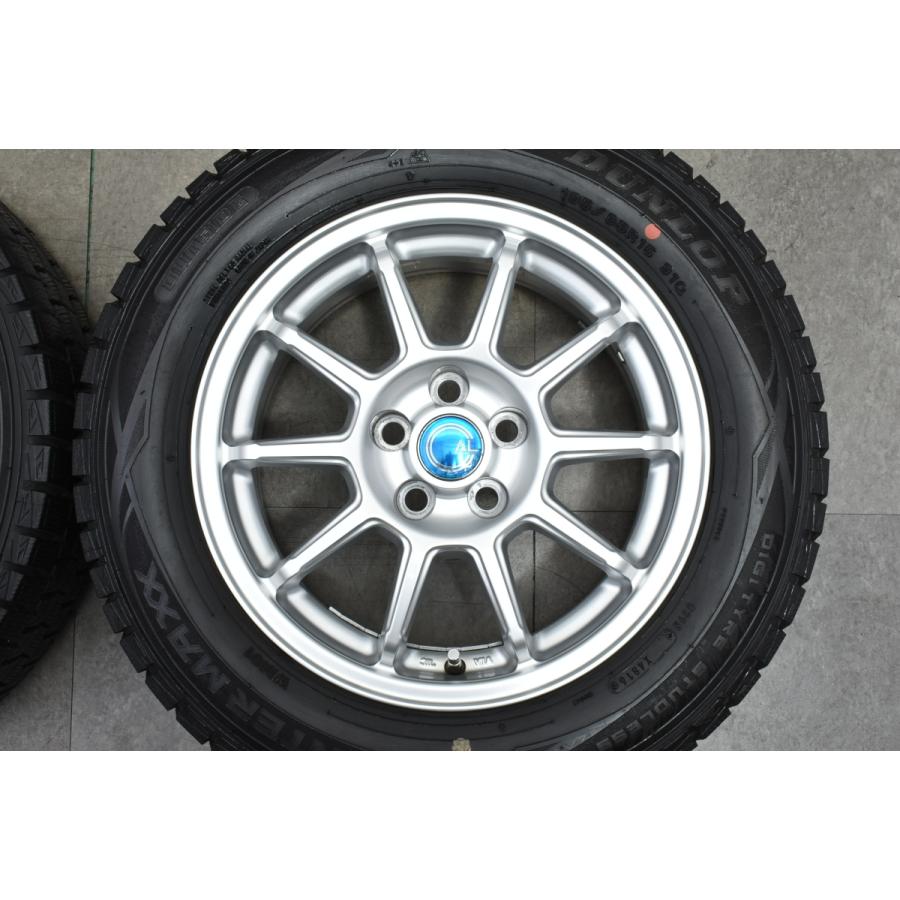 【トヨタ専用設計 美品】カルッシャー 15in 6.5J+40 PCD100 ダンロップ ウインターマックス WM01 195/65R15 プリウス ウィッシュ アリオン｜parts-hanbai-no1｜04