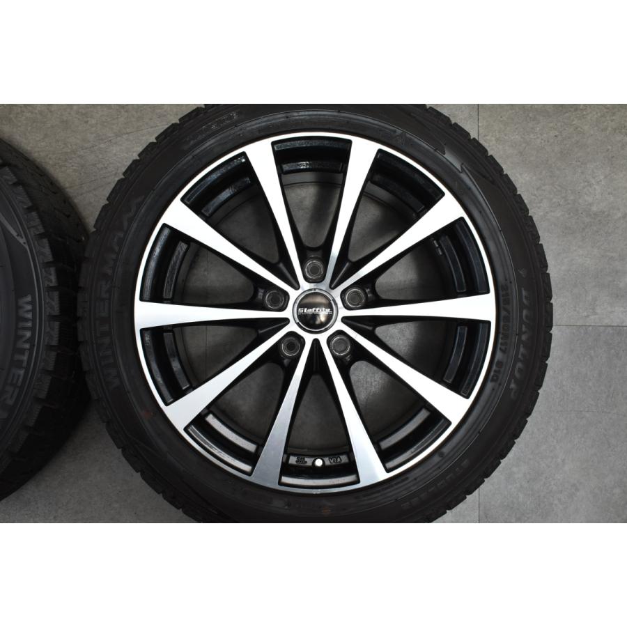 【バリ溝】Laffite 17in 7J+55 PCD114.3 ダンロップ ウインターマックス WM02 215/50R17 レヴォーグ アテンザ ビアンテ リーフ プリウスα｜parts-hanbai-no1｜04