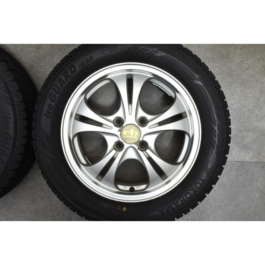 【バリ溝 2022年製】EURO BEIN 15in 5J +45 PCD100 ヨコハマ アイスガード iG60 175/65R15 アクア ヴィッツ フィット キューブ スイフト｜parts-hanbai-no1｜04