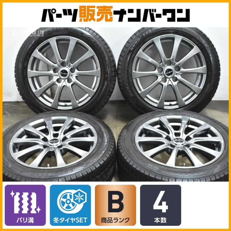 バリ溝】ユーロスピード 17in 7J +37 PCD114.3 グッドイヤー アイス