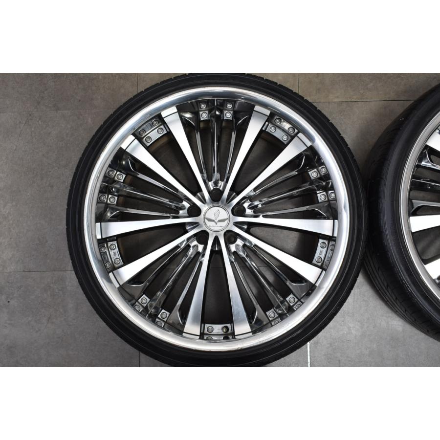 RAYS 【2ピース 深リム】RAYS ブラックフリート V350 22in 9J +