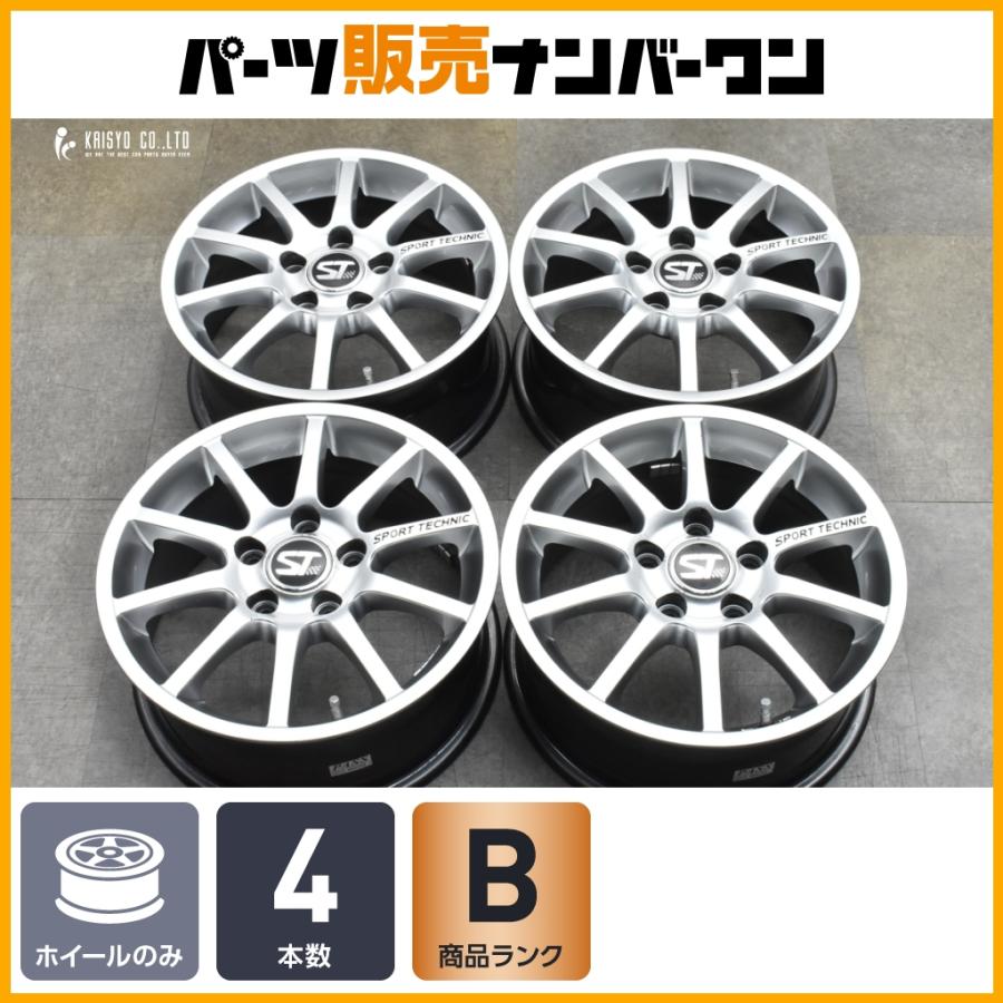 程度良好品】スポーツテクニック MONO10 15in 6.5J +47 PCD112 4本SET 