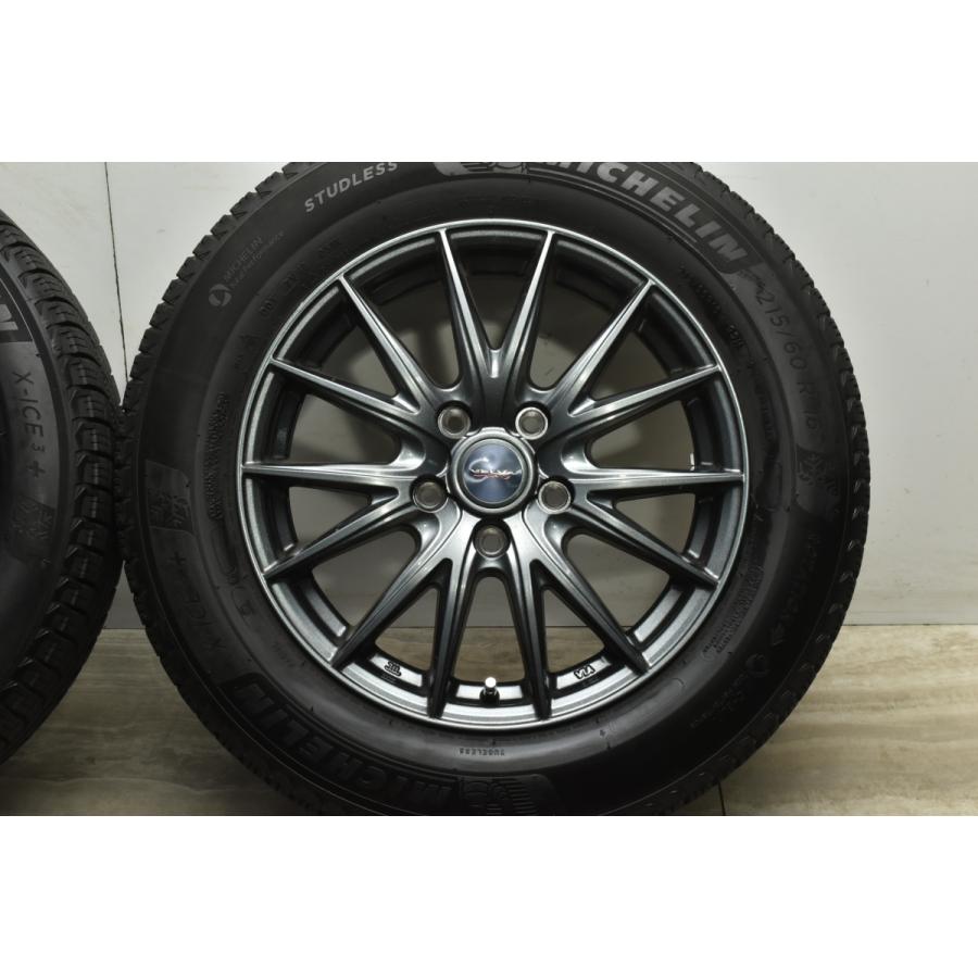 【良好品】ヴェルヴァスポルトII 16in 6.5J +53 PCD114.3 ミシュラン X-ICE3+ 215/60R16 オデッセイ ヴェゼル エスティマ CX-3 即納可能｜parts-hanbai-no1｜06