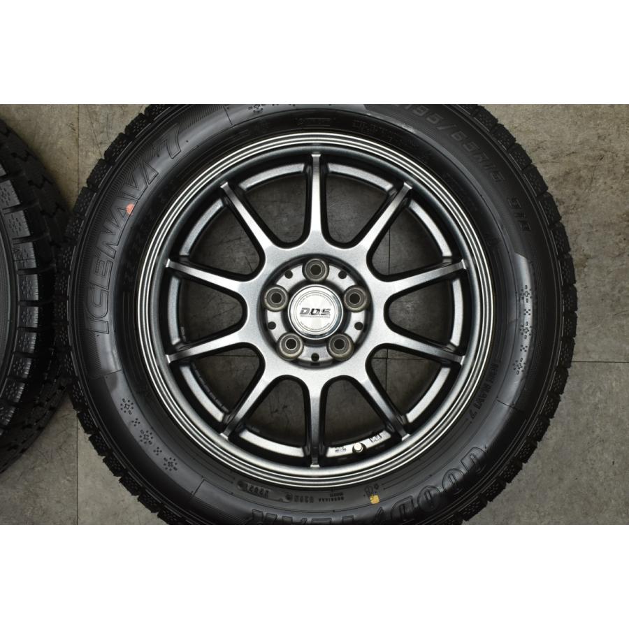 【バリ溝】DOS 15in 6J +45 PCD100 グッドイヤー アイスナビ7 195/65R15 プリウス カローラツーリング スポーツ ウィッシュ インプレッサ｜parts-hanbai-no1｜04