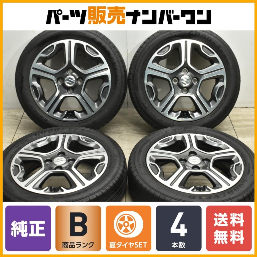 程度良好品】スズキ ハスラー 純正 15in 4.5J +45 PCD100 グッドイヤー 