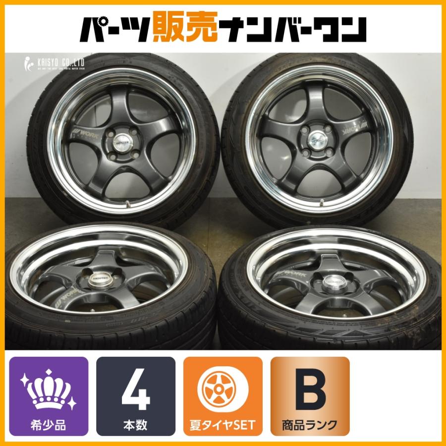 WORK 16インチホイールセット 205/45R16 希少 深リム】WORK MEISTER S1R 16in 8J +35 PCD100 ZIEX ZE914 205