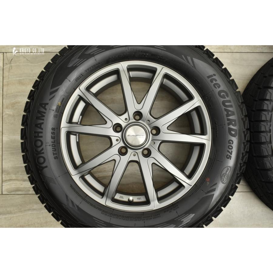 バリ溝 美品】ユーロバーン 18in 7.5J +48 PCD130 ヨコハマ アイス 