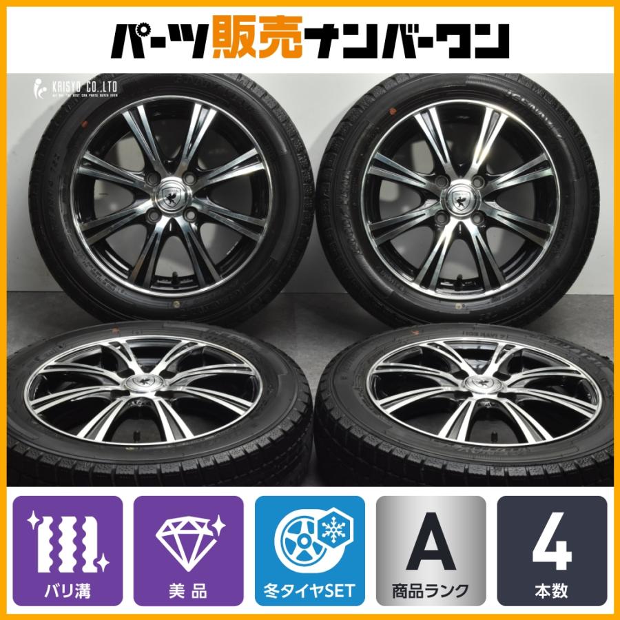 バリ溝 美品】 BROOK 14in 4.5J +45 PCD100 グッドイヤー アイスナビ7 