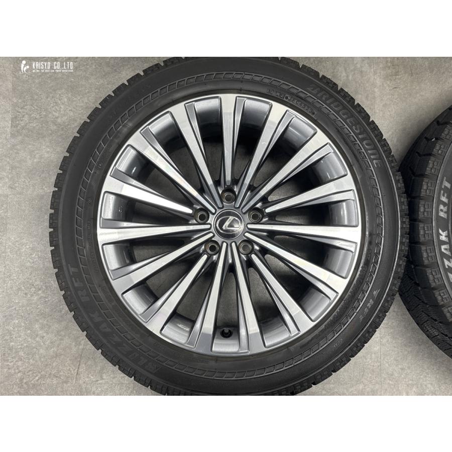 【バリ溝】レクサス LS500 純正 19in 8J +25 PCD120 ブリヂストン ブリザック RFT 245/50R19 LS500h スタッドレス ノイズリダクションの画像