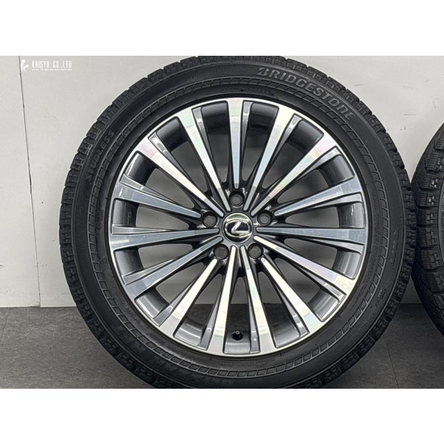 【バリ溝】レクサス LS500 純正 19in 8J +25 PCD120 ブリヂストン ブリザック RFT 245/50R19 LS500h スタッドレス ノイズリダクションの画像