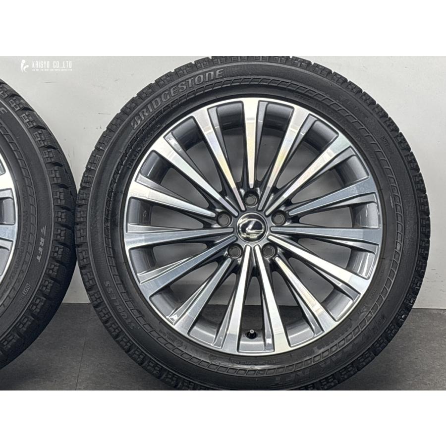 【バリ溝】レクサス LS500 純正 19in 8J +25 PCD120 ブリヂストン ブリザック RFT 245/50R19 LS500h スタッドレス ノイズリダクションの画像