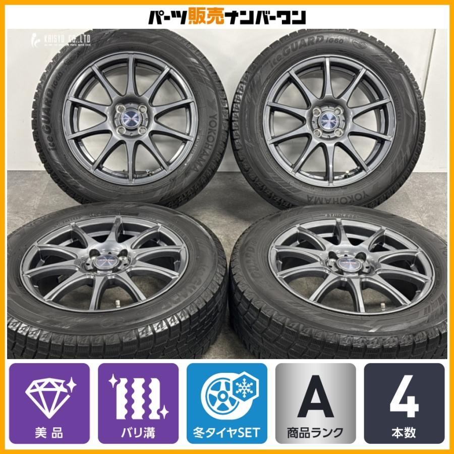 美品 バリ溝】VELVA CHARGE 16in 6J +40 PCD100 ヨコハマ アイスガード 