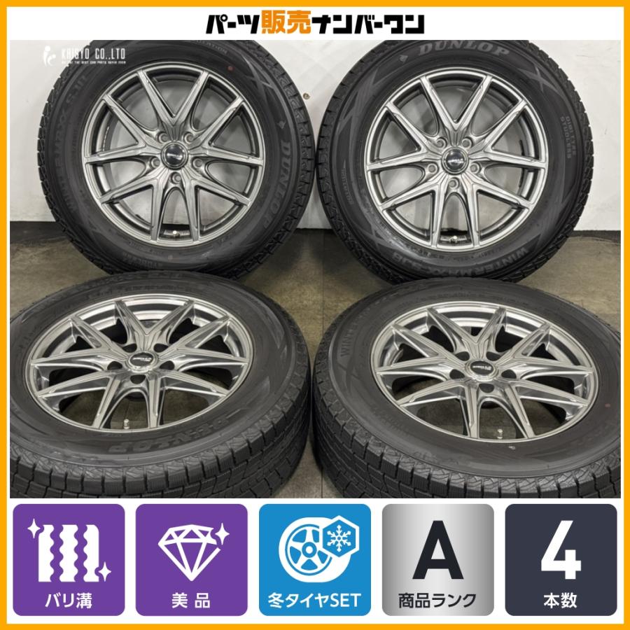 バリ溝　１３インチ冬タイヤ　社外アルミ ２本セット ＮＯ１ DUNLOP（ダンロップ） 【バリ溝 美品】シビラネクスト F05 17in 7J +38