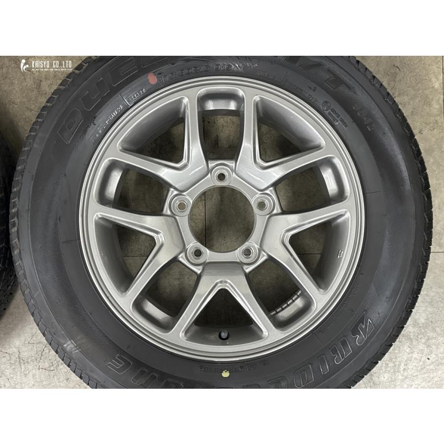 バリ溝 ジムニー 純正アルミ 24年 ブリヂストンブリザック175/80R16 スズキ（SUZUKI） 【バリ溝】スズキ JB64 ジムニー 純正 16in 5.5J +22