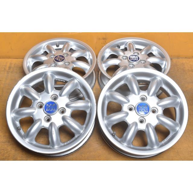 MINILITE 14インチ ホイール 中古品4本セット 中古 ダイハツ,MINILITE ホイール 14×4.5J,+40,1ピース,4穴,4本,100