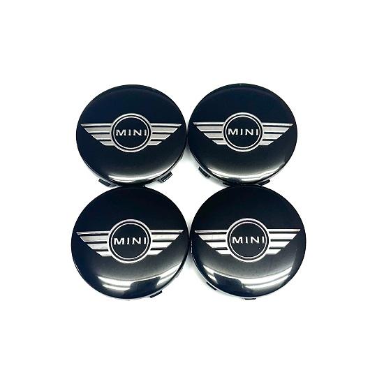 BMW MINI ミニ ミニクーパー ホイール センターキャップ カバー 56mm バッジ 純正交換 ブラック 4個セット ver2 wh