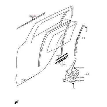スイフト 純正品 スイフト（ZC33−53） Rドアウェザー