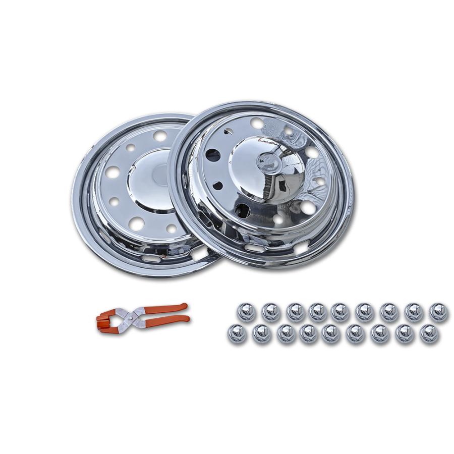 新ISO 10穴 22.5-7.50 off162 対応 ステンレス ホイールライナー  