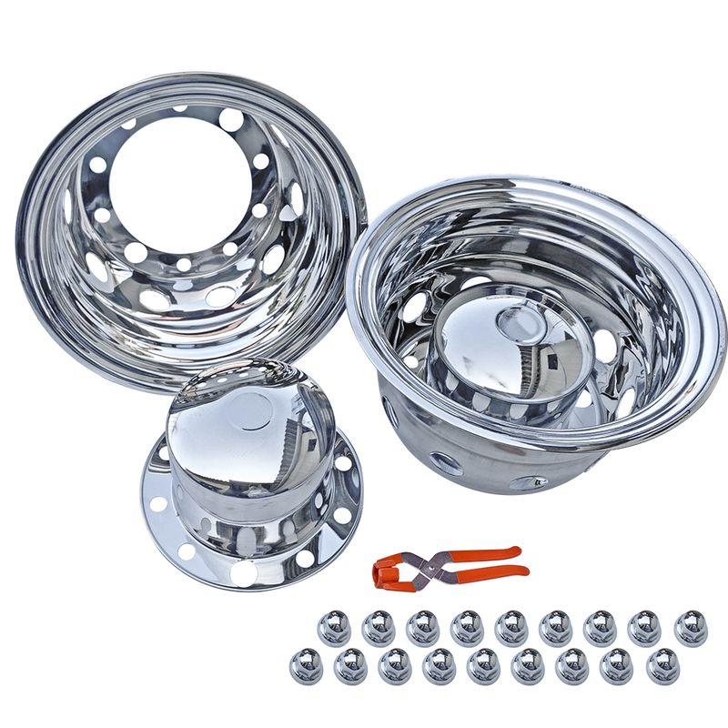 新ISO 22.5×8.25 10穴 対応 ステンレス ホイールライナー カバー 