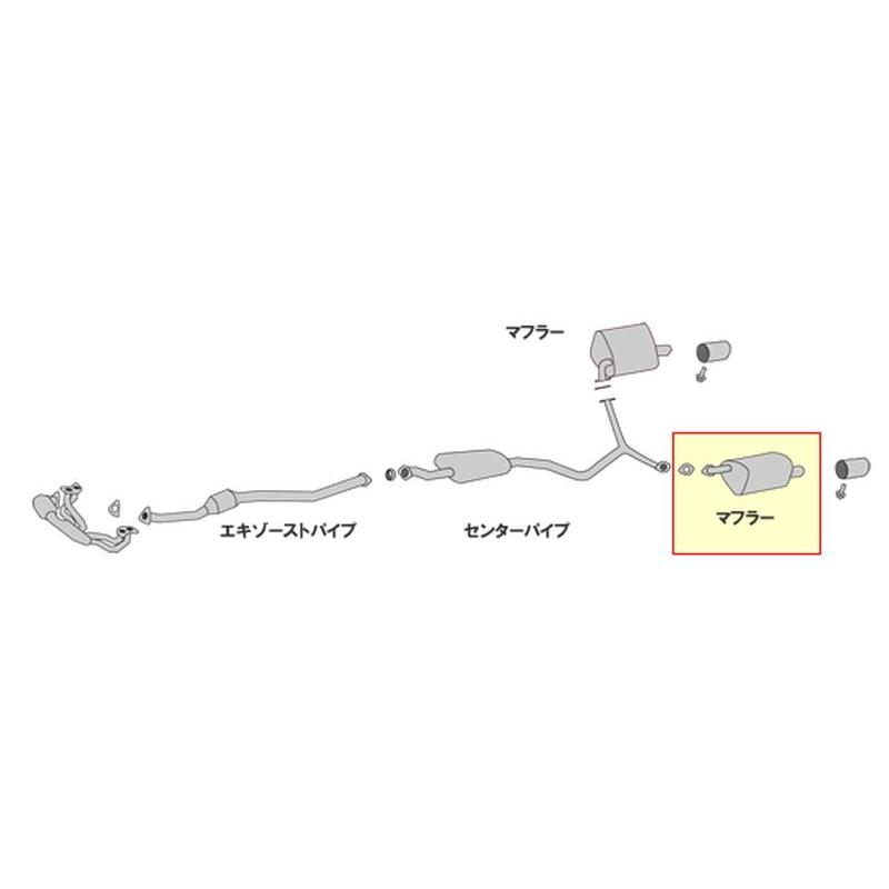 エクシーガ YA4 YA5 YA9 左側用HST マフラー （オールステンレス）純正