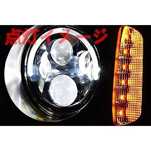 ヘッドライト JB23 ジムニー LEDウィンカー LEDリング付き インナー 