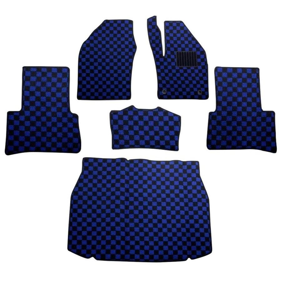 フロアマット C-HR ZYX10 CHR ラゲッジマット ブラック ブルーチェック