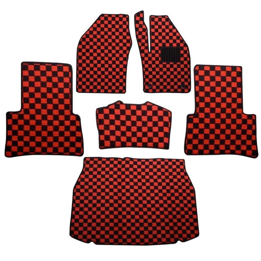 フロアマット C-HR ZYX10 CHR ラゲッジマット ブラック レッドチェック