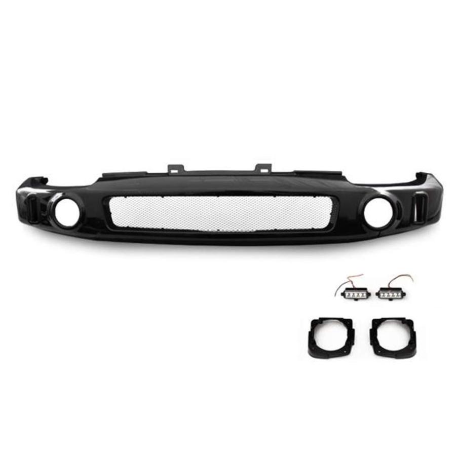 JB23 ジムニー LED付き メッシュ スポーツ フロント ショート バンパー