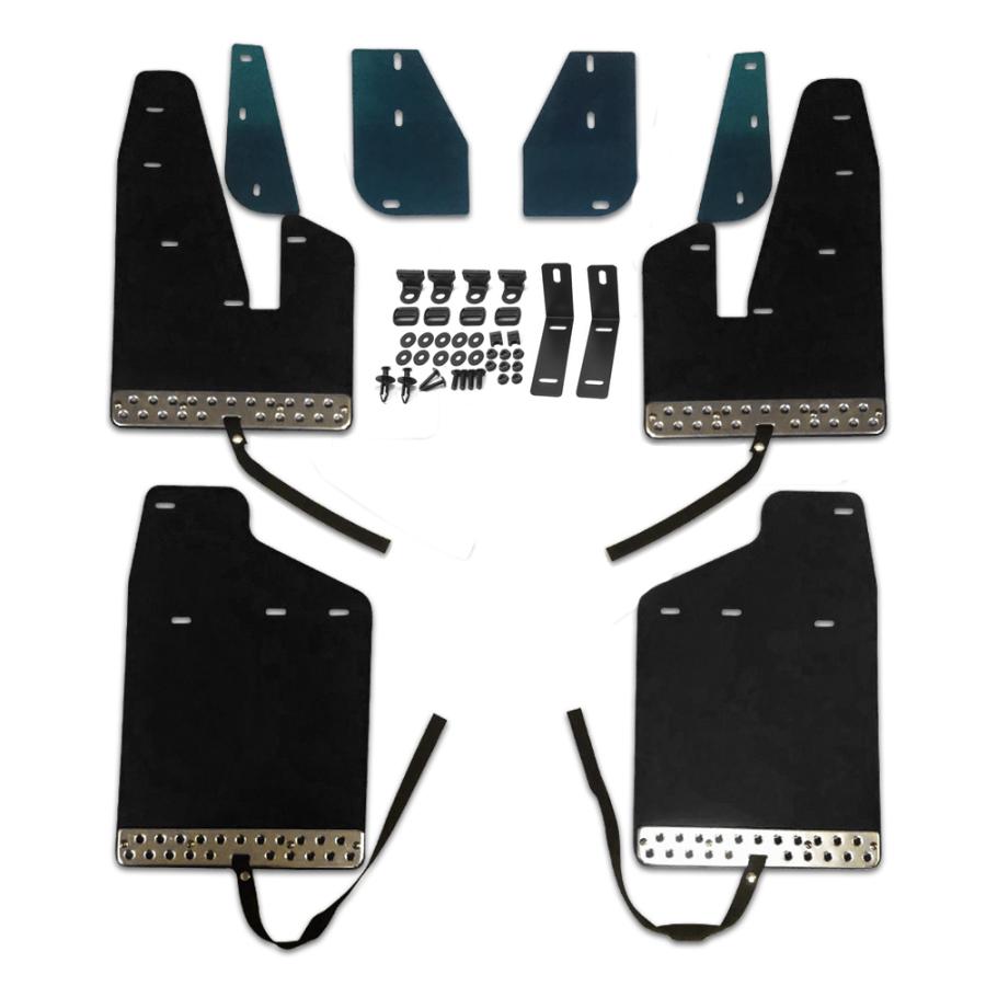 魅了 マッドガード Eva樹脂製 ベルト付き デリカ D5 泥除け オフロード 専用設計 1台分 ブラック H19年1月 H31年2月 新品 Wd Bk 全ての Smartlook Com Sa