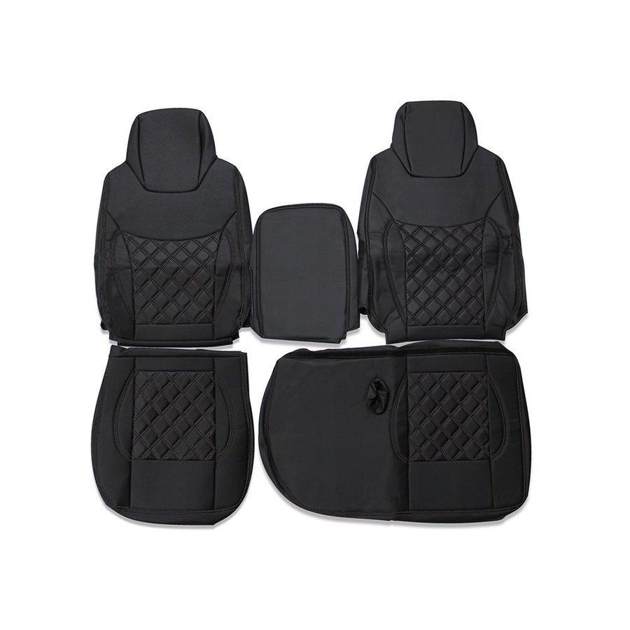 ハイゼット トラック シートカバー 本革調 レッドダイヤキルト S500P