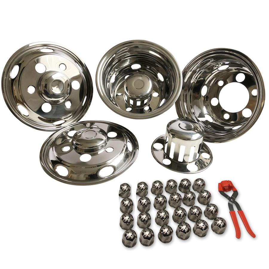 超激安 汎用 ホイール ライナー ステンレス 日野 ふそう いすゞ 日産 16 5 50j 116 5 41mm 5穴 チューブレスタイプ フロント リア 4枚 Wpf091 135 Aynaelda Com