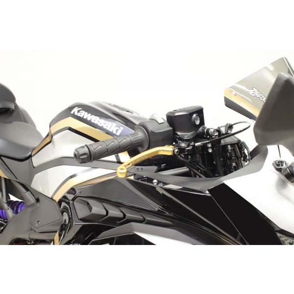アクティブ ZX-4R ZX-4RR ZX-25R カワサキ STFブレーキレバー[ガンメタ