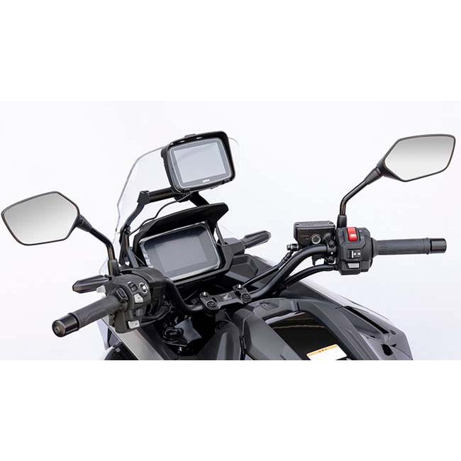 キジマ NC750X DCT ハンドル マウントバーステー スチール製 マットブラック Φ22.2mm 204-0717_8