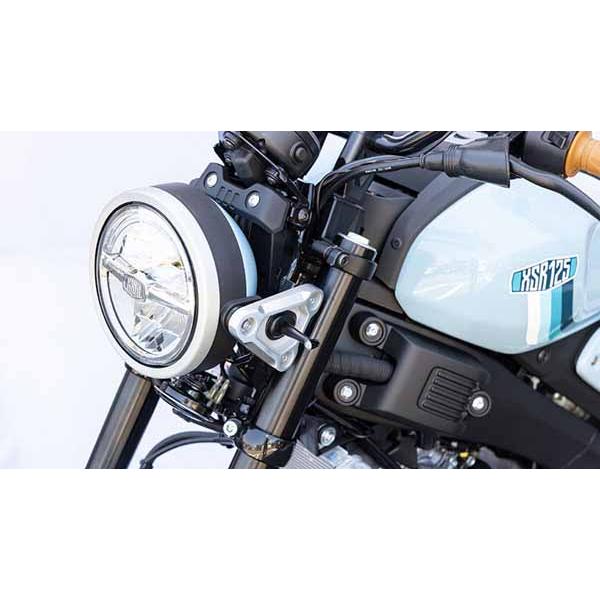 キジマ XSR125(2024〜) ヘッドライトリム アルミ製ヘアライン仕上げ