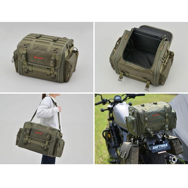 【4月24日出荷】デイトナ ヘンリービギンズ DH-764 ツーリングシートバッグBASIC グリーン Lサイズ  29785の画像