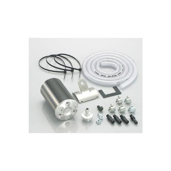 キタコ  エイプ50/100用　カーボンオイルキャッチタンク　typeX：シルバー 616-1122210 | KITACO