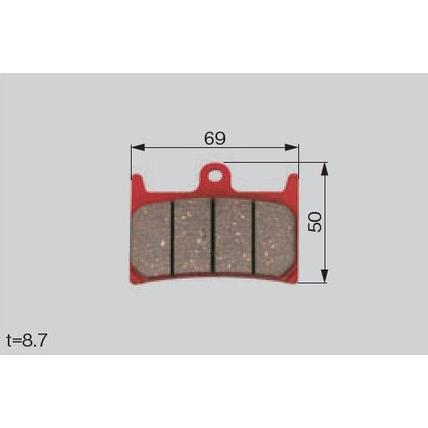 DAYTONA（バイク用品） 【12月2日出荷】デイトナ アカ PAD(F) FZR250