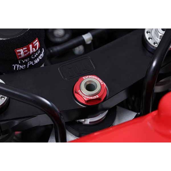 ヨシムラ ステアリングステムナット M22xP1.0 レッド 623-573-5140