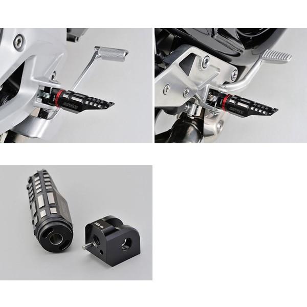 自転車 コンポーネントセット ブラック 6月9日出荷】デイトナ PREMIUM ZONE ライダー側ステップセット 【PZR