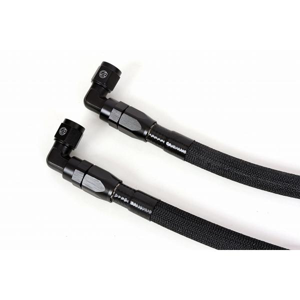 アクティブ ゼファー400/χ他 ラウンドオイルクーラーホースセット #6  9インチ13段 ブラック仕様 AC14057238Bの画像