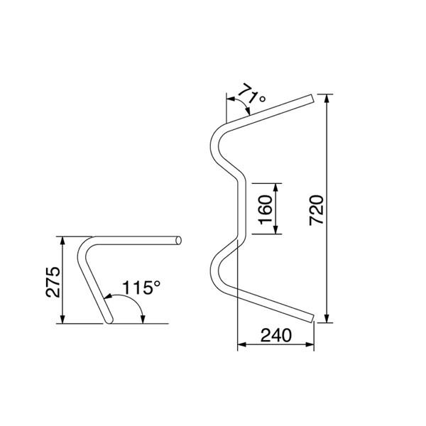 【5月28日出荷】ハリケーン φ1インチ汎用 ハンドルバー：300ドロップエンド HB0165C-01｜partsbox2｜02