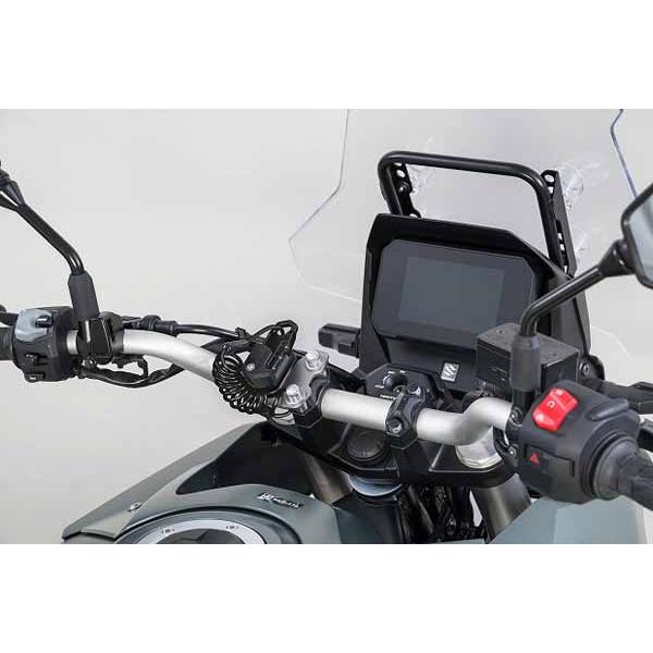 6月2日出荷】TANAX ヘルメット用ワイヤーロック ハンドルクランプ取付