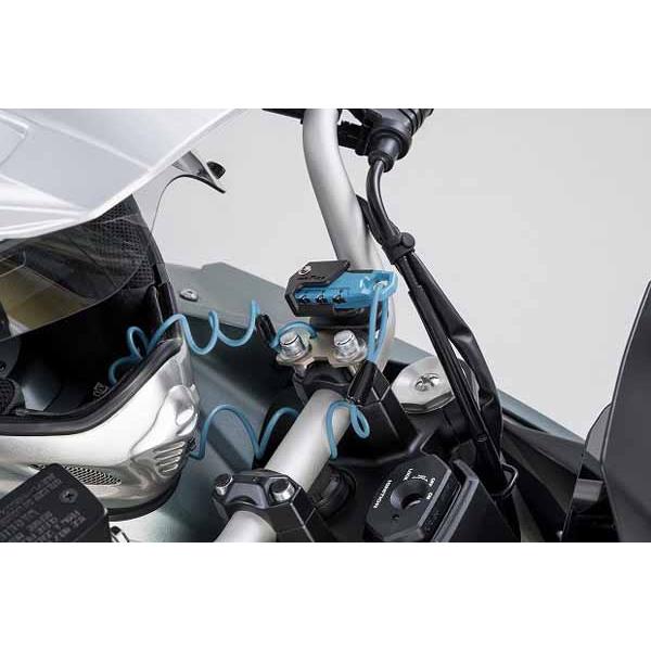 詳細2 TANAX ヘルメット用ワイヤーロック ハンドルクランプ取付 コイル