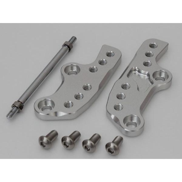 【6月9日出荷】POSH ニンジャ250 / ニンジャ250R / Z250用　ステップアッププレート[シルバー]　P034072-03